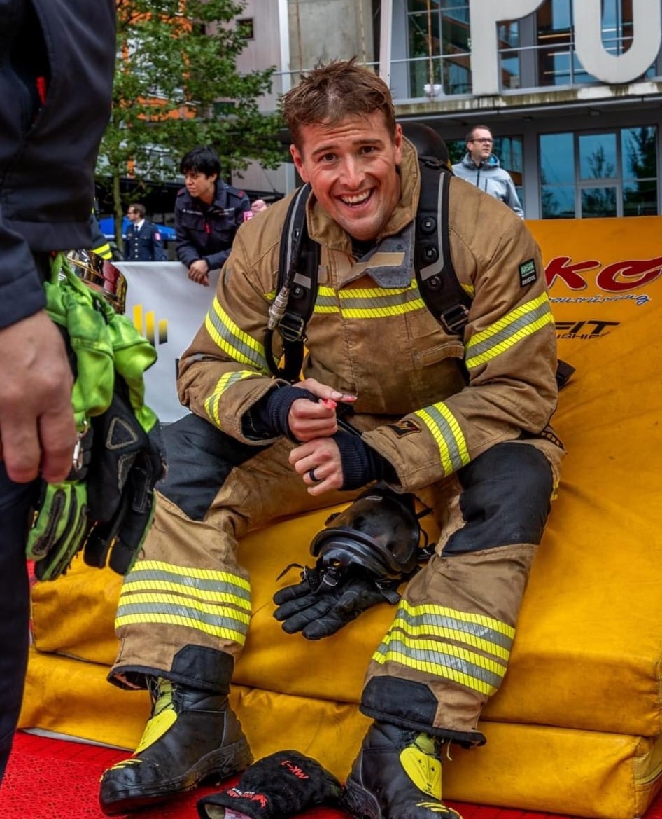 Matt after a challenge event