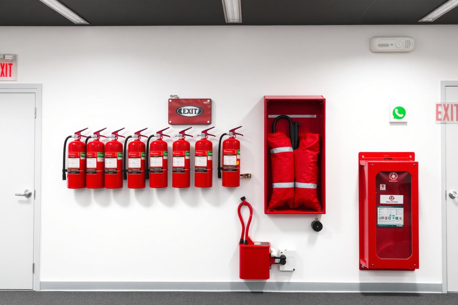 Fire safety training equipment and extinguishers